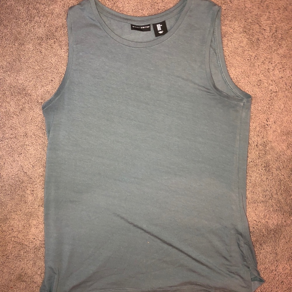 Blue flowy tank top